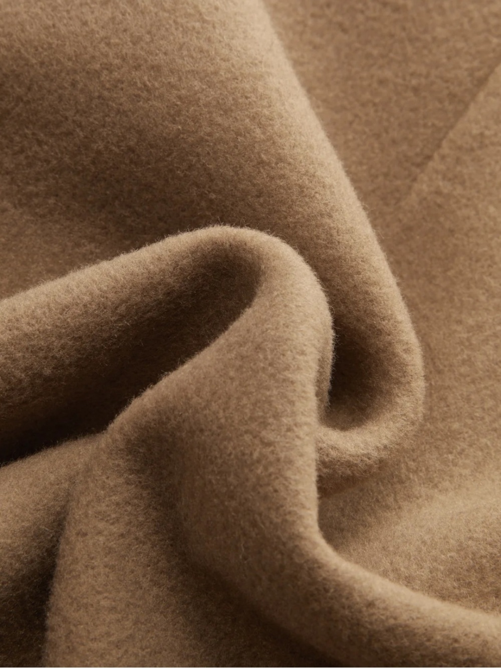 Commense Structured Puff-Sleeve Wool Blend Dress Coat in Camel - Picture 5 of 6